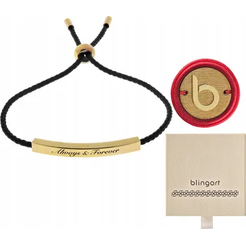 Náramek Náramek se s gravírováním, šňůrkový, ČERNÁ destička