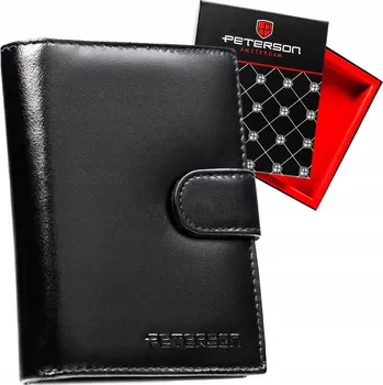 Peterson pánská peněženka z pravé kůže černá PTN N4L-NGV BLACK - muž