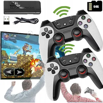 Herní konzole HERNÍ KONZOLE 4K HDMI S 2 OVLADAČI AŽ 20000 HER DVOJITÝ JOYSTICK K9