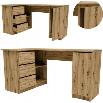 Psací stůl Rohový psací stůl Matkam 155 x 85 x 77 cm dub artisan