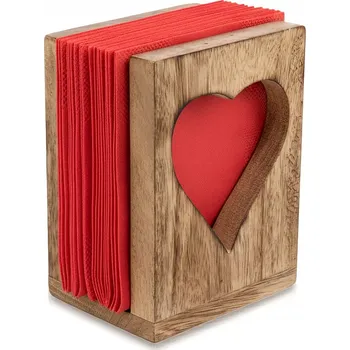 Stolování Stojan na ubrousky, dřevěný, stolní, kuchyňský - držák na ubrousky a kapesníčky