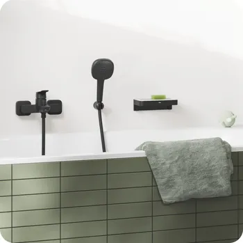 Vodovodní baterie Nástěnná vanová baterie Grohe černá