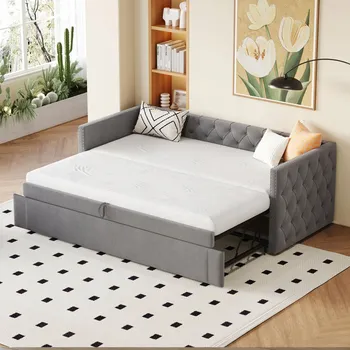 Postel Jednolůžková dřevěná postel Arhatreya 90x200 cm šedá