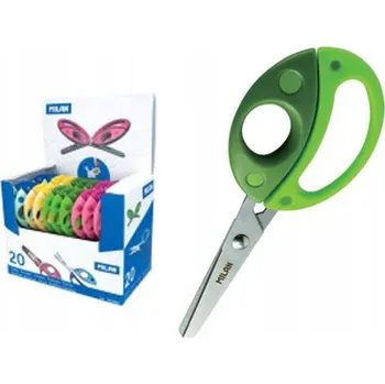 Kancelářské nůžky MILAN: Školní nůžky berušky s krytem na ostří 1 ks