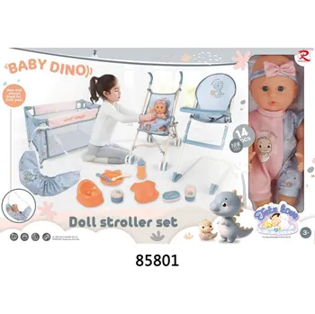 Dětská kuchyňka Ramiz Sada MEGA DINUŚ s panenkou + příslušenstvím