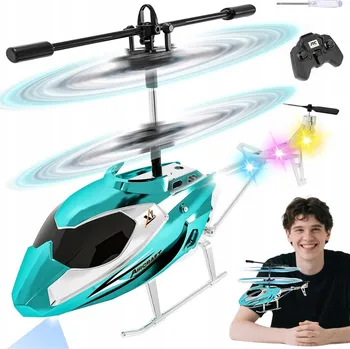 autíčko DÁLKOVĚ OVLÁDANÝ HELIKOPTÉRA S LED OSVĚTLENÍM A DOSAHEM 15 METRŮ - IDEÁLNÍ DÁREK