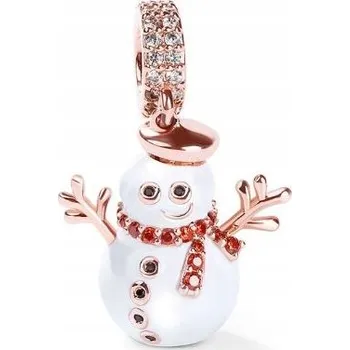 Přívěsek Přívěsek sněhulák Rose gold Vánoce stříbro 925