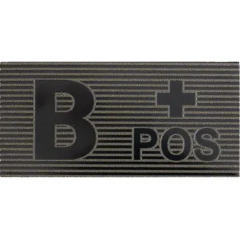 Nášivka Direct Action® (Helikon-Tex®) Nášivka krevní skupina IR Direct Action®, Barva: Černá / zelená, Varianta: B -