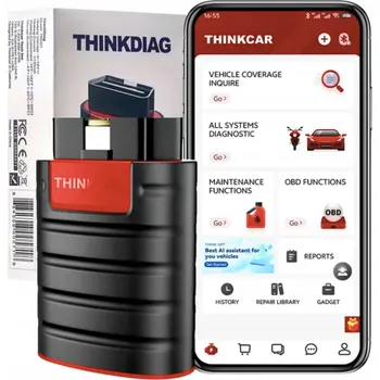 Autodiagnostika Diagnostický interface Thinkcar THINKDIAG s funkcemi OBD II, polština