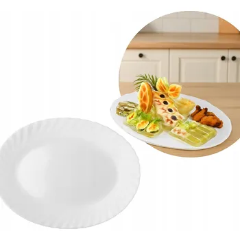 Oválný servírovací talíř Galicja Bianco bílý 25 cm