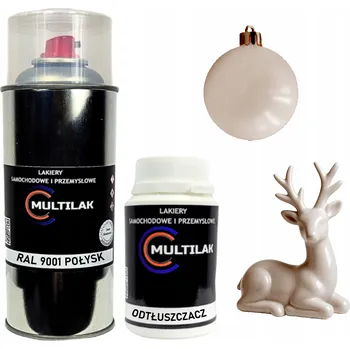 Barva ve spreji Lak ve spreji na figurky, skleněné a keramické ozdoby RAL 9001 LESK