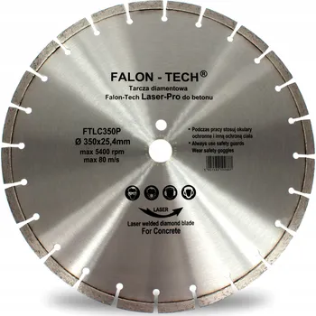 Příslušenství k brusce Diamantový kotouč Falon-Tech Laser-Pro 350 mm na betonu, otvor 25,4 mm