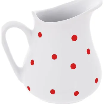 Džbán ker. červený puntík 0,53 l bílá