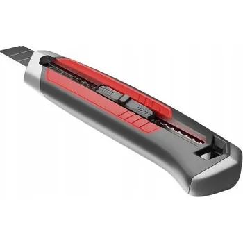 Pracovní nůž NŮŽ SILNÝ NŮŽ S ODLAMUJÍCÍ ČEPELÍ HD 18 MM 60' ČERNÝ OSTRÝ NŮŽ NŮŽ