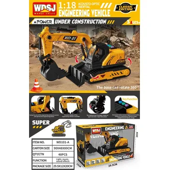 autíčko Ramiz Funkce bagru se zvukem a světly 1:18