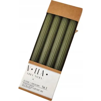 Svíčka Stolní svíčky RAK (08985) VELA Tužka 22/230 khaki ~8h 4 ks