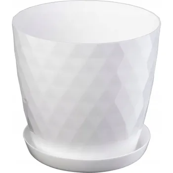 Květináč Květináč plast bílý Kadax 16 cm x 16 x 15 cm