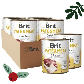 Krmivo pro psa 4 + 2 ZDARMA Brit Paté & Meat Chicken