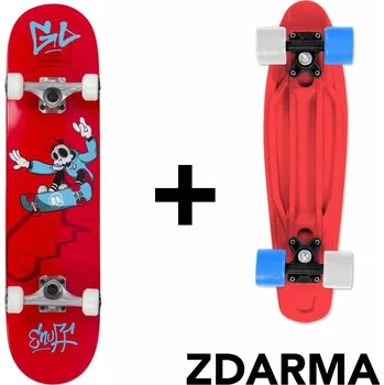 Skateboard Enuff - Skully Red 7,75" / 7,25" - skateboard Rozměry: 7.75" palců