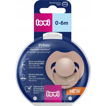 dudlíky Dudlík silikonový dynamický LOVI Prime 0-6 m 1 ks Blush s pouzdro