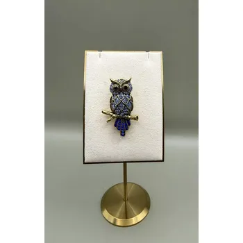 Brož Kovová brož "Modrá sova"