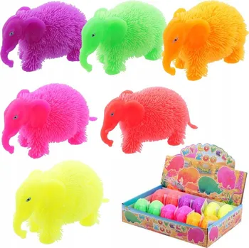 Figurka MAČKACÍ HRAČKA GUMOVÝ "SLON" - 6 ks