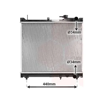 Chladič motoru Chladič, chlazení motoru VAN WEZEL 52002079