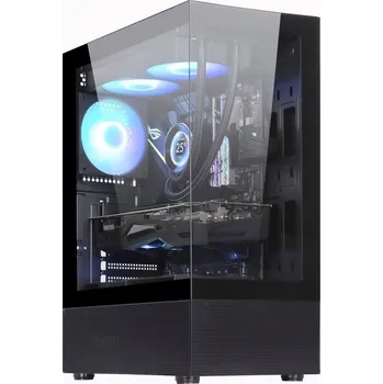 PC skříň Počítačová Skříň DK6 Black Midi Tower černá