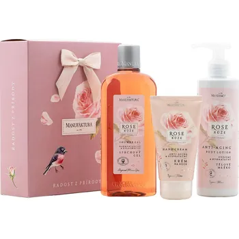 Kosmetická sada Manufaktura Dárková sada REGENERAČNÍ péče o Tělo & Ruce RŮŽE