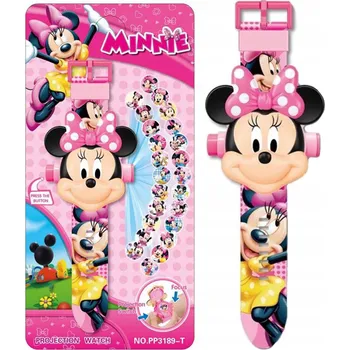 Hodinky DIGITÁLNÍ HODINKY S PROJEKTOREM RUKA PROJEKTOR 3D Minnie Mouse MINNI MIKI SVÍTÍ