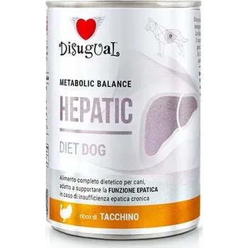 Krmivo pro psa Disugual Krmivo Mokré Krmivo Pro Psa Jaterní Dieta Veterinární Hepatic Krůta 400g