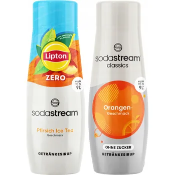 Sirup pro výrobník sody 2x Sirup SodaStream Lipton Ice Tea Peach Zero Bez Cukru + Pomeranč Zero
