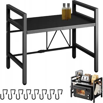 police STOJÍK / POLICE NA MIKROVLNNOU TROUBU, 2 ÚROVNĚ, NASTAVITELNÝ ORGANIZÉR, VÝŠKA 30-43 cm