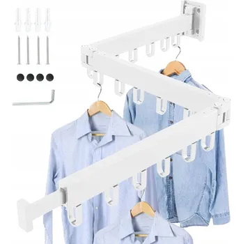 Sušák na prádlo BALKÓNOVÝ SUŠÁK NA PRÁDLO SKLÁDACÍ, NÁSTĚNNÝ, ROZTAHOVACÍ 114 cm