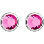 Ocelové náušnice Carlyn s českým křišťálem Preciosa, rosa 7235 69