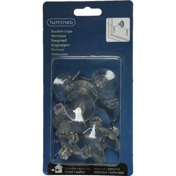 Věšák Háčky na přísavky Lumineo průhledné, 12 ks
