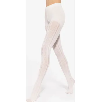 Dámské oblečení Vzorované Punčocháče Gatta Fabiane 07 80 DEN bílé Off White velikost 4