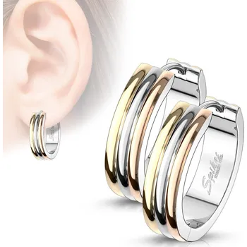 Náušnice Steel Edge Náušnice kroužky chirurgická ocel 3521 Velikost naušnic: 15mm