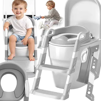 WC sedátko NÁSTAVEC NA WC SEDÁTKO ŽEBŘÍČEK PRO DĚTI PROTISKLUZOVÉ SEDÁTKO S PODNOŽKOU