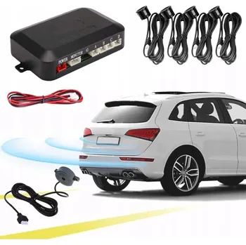 Parkovací asistent PARKOVACÍ SENZORY ZPĚTNÉHO CHODU BUZZER REPRODUKTOR PŘEDNÍ ZADNÍ SADA 4 x SENZOR