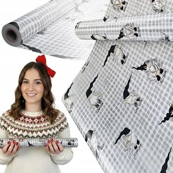 Balící papír DÁRKOVÝ BALICÍ PAPÍR 25 M MEGAROLE VÁNOČNÍ NA BALÍČKY OZDOBNÝ