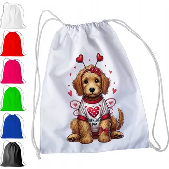 Obraz BÍLÝ SÁČEK DO ŠKOLKY, ŠKOLY, NA TV - SLADKÝ PEJSEK PES