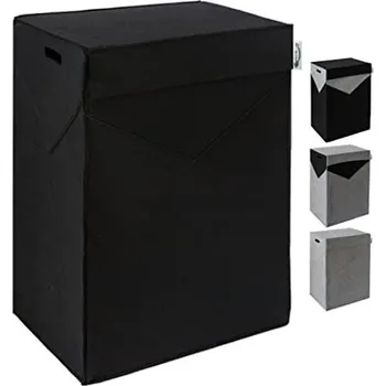 Koš na prádlo KIK Plstěný koš na prádlo 67 x 52 x 35 cm, černá