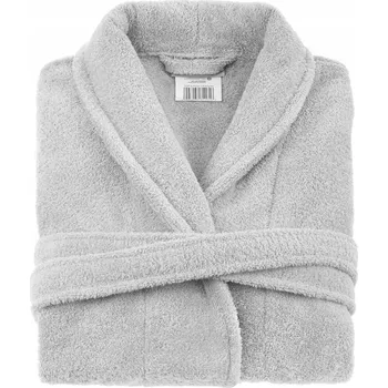 Dámský župan DÁMSKÝ BAVLNĚNÝ ŽUPAN HOTELOVÝ ŠEDÝ XS