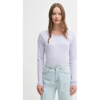 Pánské tričko Bavlněné tričko s dlouhým rukávem United Colors of Benetton růžová barva, 3GA2E16F9 04A, vel. L