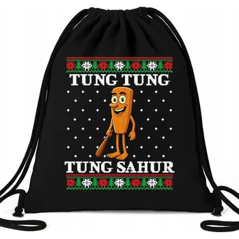 Školní batoh VAK BATOH ČERNÝ ŠKOLNÍ DÁREK K SVÁTKŮM BRAIN ROT | TUNG TUNG SAHUR WZ