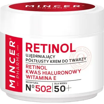 Pleťový krém Mincer Pharma, Retinol 50+ zpevňující polotučný krém na obličej č. 502 50ml