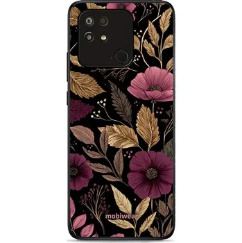 Pouzdro na mobilní telefon Lesklý kryt Mobiwear Glossy - Xiaomi Redmi 10C - G170G Fialová kvítka (Prémiové lesklé pouzdro, obal, kryt Mobiwear Glossy na mobil Xiaomi Redmi 10C - G170G Fialová kvítka, materiál Plast + TPU silikon - krytí po všech stranách, neošoupatelný potisk, tenk