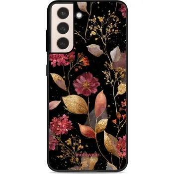 Pouzdro na mobilní telefon Lesklý kryt Mobiwear Glossy - Samsung Galaxy S21 Plus - G171G Zlatavé lístky a květy (Prémiové lesklé pouzdro, obal, kryt Mobiwear Glossy na mobil Samsung Galaxy S21 Plus - G171G Zlatavé lístky a květy, materiál Plast + TPU silikon - krytí po všech)