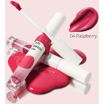 Rtěnka BERRISOM - Jelly Tattoo Tint 04 Raspberry - Dlouhotrvající hydratační tint na rty - 6 g